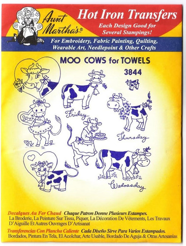 Hot Iron Transfers #3844 Moo Cows For Towels By