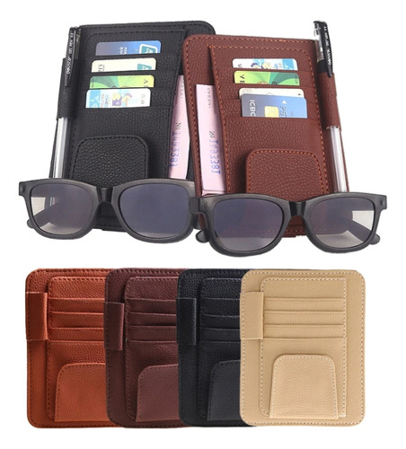 Soporte Multifuncional Negro Para Gafas De Sol Con Visera De