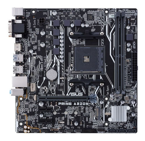 Imagen 5 de 6 de Motherboard Asus Prime A320m-k Am4 Ddr4 Usb 3.0 Hdmi Ssd M.2