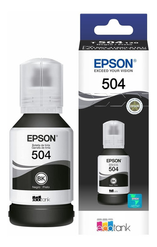 Imagem 4 de 7 de Kit 4 Refil Tinta T504 Epson L4150 L4160 L6161 L6191 L6171