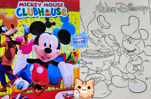 10 Libro Para Colorear Raton Mike Tamaño Carta 16 Paginas :)