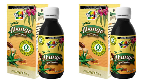 Jarabe Abango 0% Azúcar Therbal  De 240ml 2 Pzas