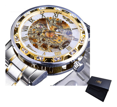 Reloj De Acero Inoxidable Winner 8012 Luminous Business