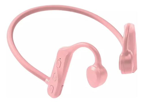 Audífono Inalámbrico Bluetooth De Conducción Ósea Color Rosa