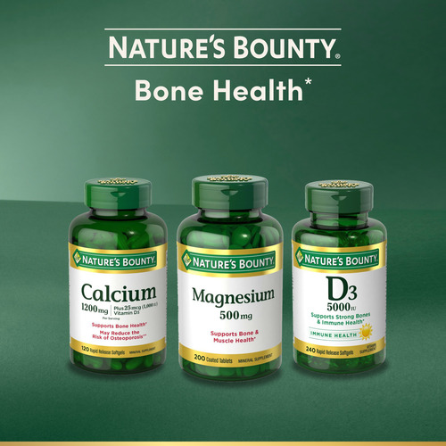 Cálcio 1200mg Plus Vitamina D3 25mcg Natures Bounty 120 Cap