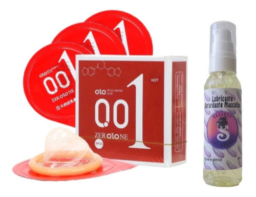 Preservativos Delgados Olo Calor 001 + Lubricante Efecto