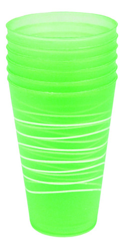 Pack 6 Vasos Plásticos Reutilizables Agua Bebidas 380ml