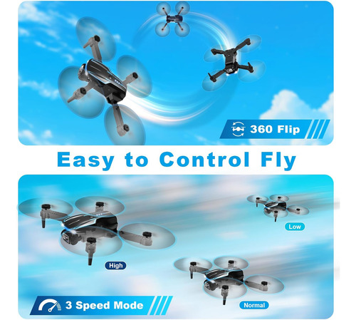 Mini Drone Con Cámara, 1080p Fpv Drone Plegable Con ...
