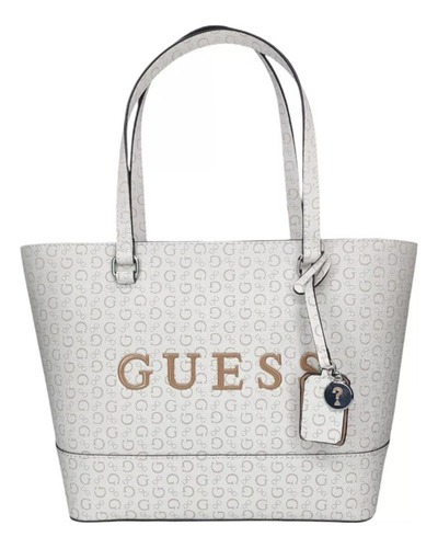 Bolsa Tote Guess Artemis Sa891722 Color Blanco