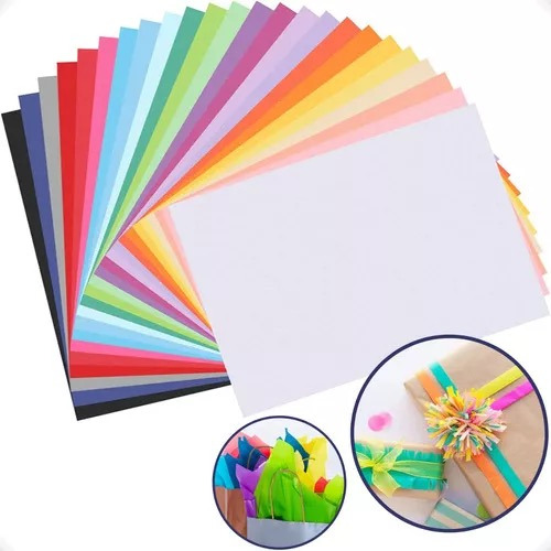 Papel Volantín / Seda 50x70cm Colores Pack 10 Unidades 