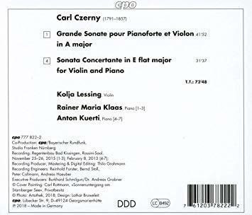 Czerny / Lessing / Kuerti Violin Sonatas Usa Import  .-&&·