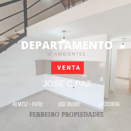 Venta De Depto 2 Ambientes Con Patio Y Cochera Jose C. Paz