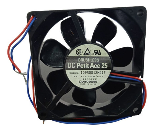 Fancooler 12vdc 0.09a 8x8 2.5cm 2 Pines C-00002