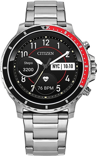 Imagen 1 de 6 de  Reloj Citizen Caballero Plata Smartwatch Mx0000-58x Full
