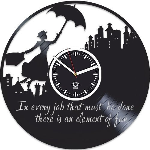 Mary Poppins 2018 Películas De Vinilo Reloj De Pared Hecha A