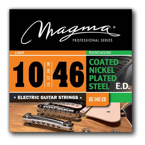 Encordado Guitarra Electrica Magma Coated .010 Ge140ed