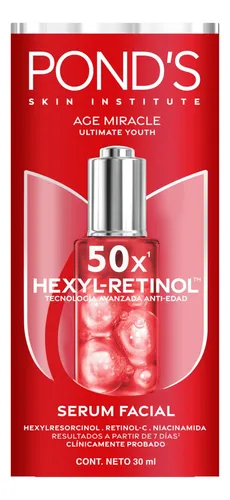 Pond’s 50x Age Miracle Sérum Facial con Hexyl-Retinol 30 ml Día Todo Tipo de Piel