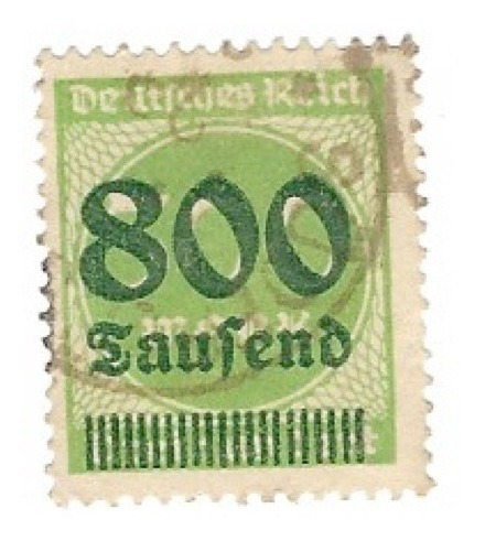 Lt1688. Estampilla De Rep. Weimar Hiperinflación 1923