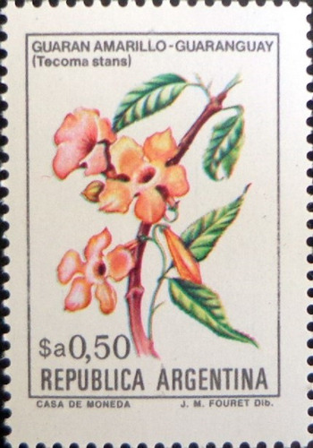 Argentina Flores, Sello Gj 2104a $a 0,50 Fluor 83 Mint L9773