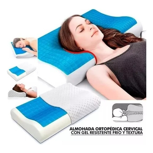 Almohada Ortopedica Viscoelastica Con Gel + Funda Original