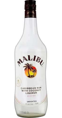 Ron Malibu Con Coco 750ml Original Origen Barbados