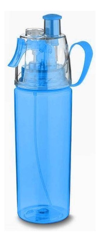 Garrafa Squeeze Com Bico E Borrifador De Água - 550ml Cor Azul