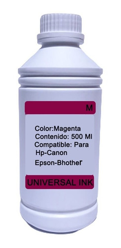 Medio Litro De Tinta Para Sistema Continuo Canon/hp