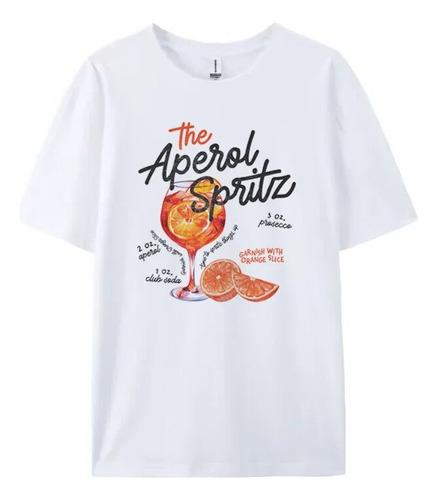 Camiseta De Manga Corta Con Estampado Gráfico Aperol Spritz