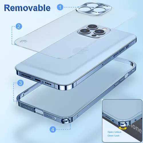 Funda Para iPhone 13 Pro Magnetica Metal Cubre Camara