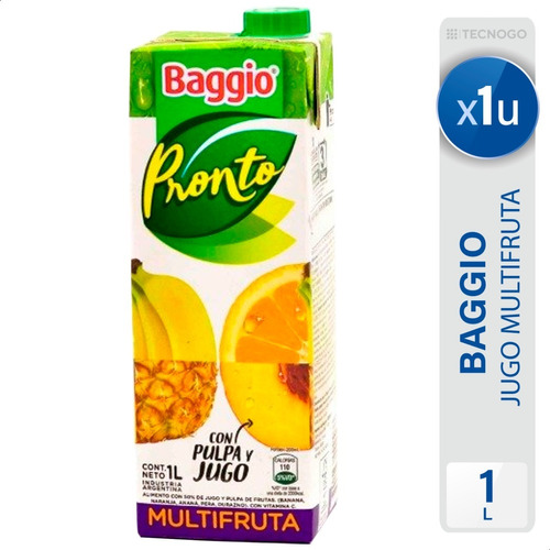 Jugo Baggio Pronto Multifruta 1l Libre De Gluten Sin Tacc