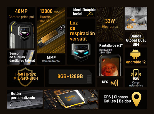 Doogee S89 - Celular Resistente Ip68 Google Android 12