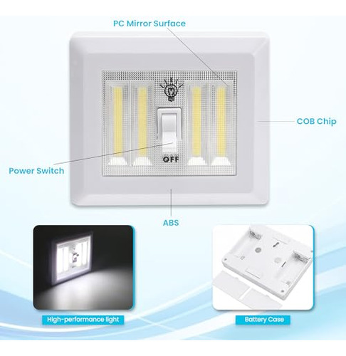 Luz Nocturna Doble Led Cob Con Apagador