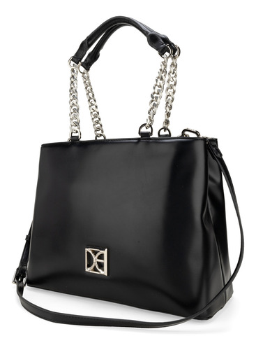Bolsa Satchel Cloe Izisyla Mediano Color Negro
