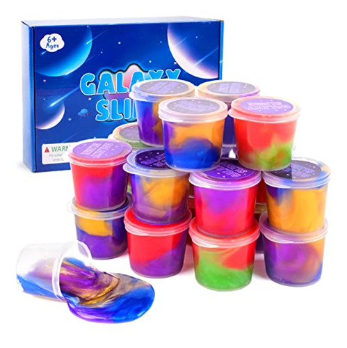 Kids Party Favors Slime Putty, Paquete De 16 Galaxy Slime Bu