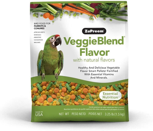 Alimento Para Loros Y Conuros Zupreem Veggieblend 1.5kg