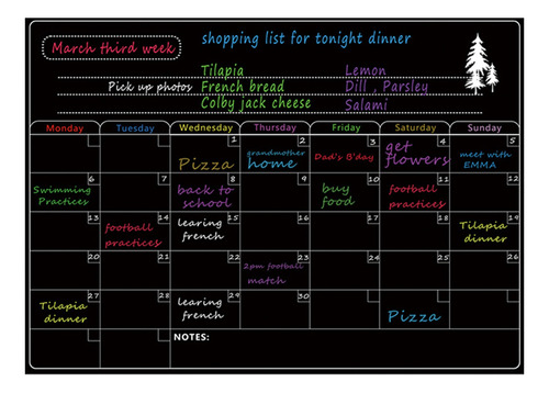 Pizarra Magnética De Borrado En Seco, Calendario, Pizarra Bl