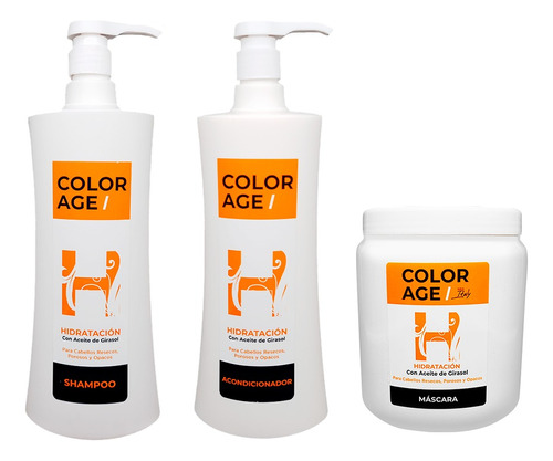 Color Age Kit Hidratante Shampoo + Acond. + Máscara X1000ml