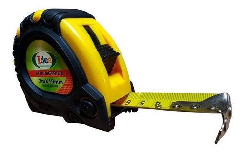 Trena Fita Métrica 3 Metros X 19 Mm Com Trava Emborrachada