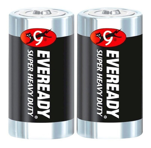 Imagen 3 de 4 de Pila Tipo C 2ud Zinc Carbono Super Heavy Duty Eveready 2pack