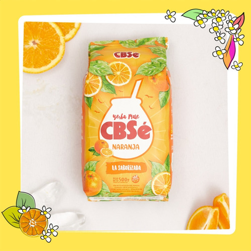 Imagen 3 de 8 de Yerba Mate Cbse Naranja Con Palo Libre De Gluten Sin Tacc