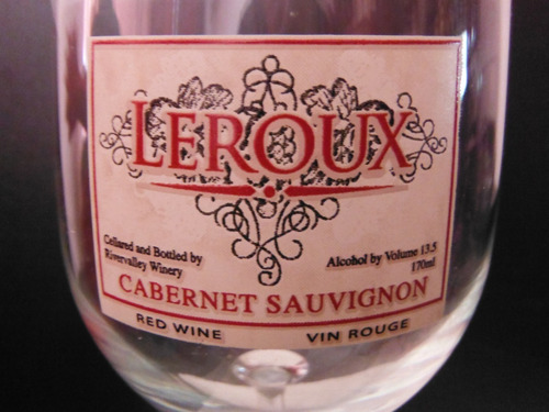 Copa Vino Leroux Cabernet Sauvignon Souvenir Kentucky Wine