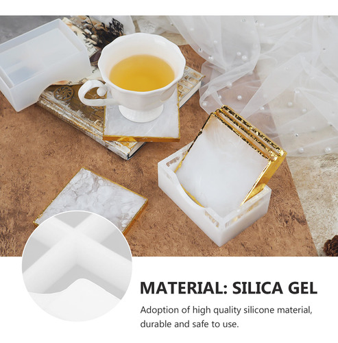 Molde De Silicona Para Posavasos De Resina, 3 Unidades, Mold