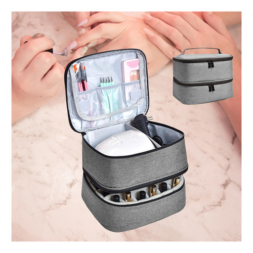 Bolsa De Almacenamiento De Esmalte De Uñas De Doble Capa