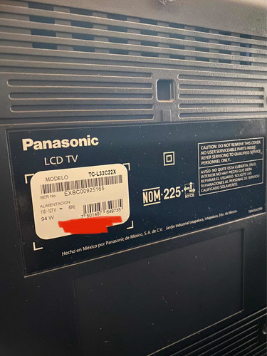 Imagen 2 de 4 de Televisor Panasonic Lcd Viera 32 Pulgadas