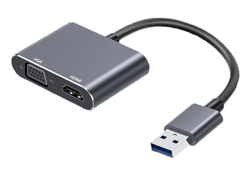 Adaptador De Datos Usb Sin Unidad Usb Hdmi+vga+3.5 A Hdmi Gr