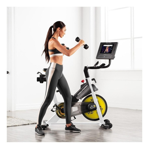 Imagen 4 de 4 de Bicicleta fija ProForm CTC para spinning blanca y negra