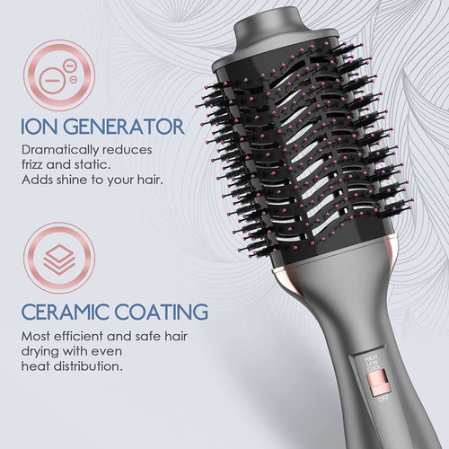 Hair Dryer Brush - Professional Hot Air Brush And Volumizer