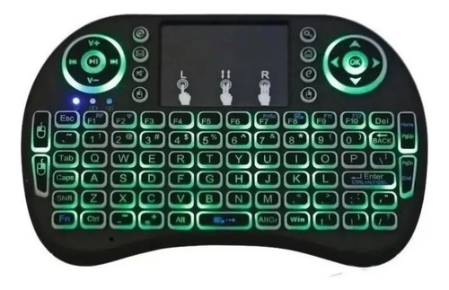 Mini Teclado Wireless Recarregável Com Luzes E Touchpad