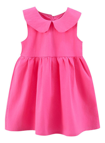 Vestido De Verano Nuevo Muñeca Sin Mangas De Color Liso Para