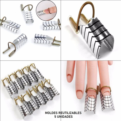 Molde De Uñas Acrilicas Reutilizables Kit X 5 Unds | MercadoLibre